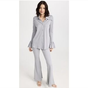 NWT Sleeper Lurex Lounge Suit in Silver